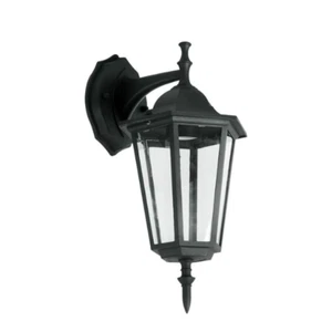 Lampada LED da Muro a Lanterna - Nera - IP44 con Portalampada E27 - V-Tac - Foto 1 di 4