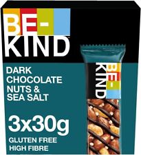 BE-KIND Dark Chocolate with Nuts & SeaSalt, 3 x 30 gm free shipping world wide