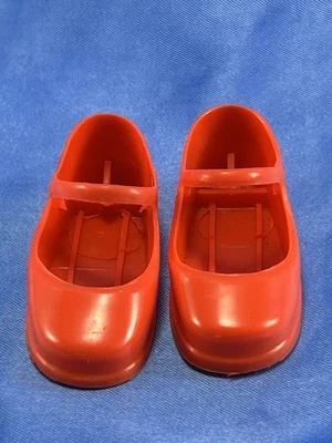 Ideal Crissy Family Rojo Naranja Mary Jane Zapatos Verdadero Par ¡¡BONITOS!!! Foto 1 de 4