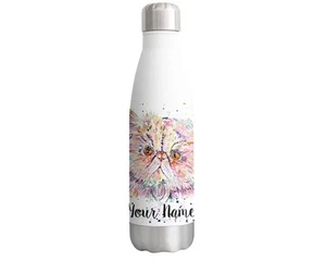Botella Personalizada Gato Persa Personalizada con Tu Texto/Nombre Gatito 500ml - Imagen 1 de 4