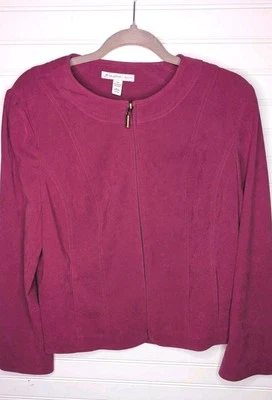 Chaqueta Blazer JM Jennifer Monroe Collection 12 Petite Rosa Sólido Malva Cremallera  Foto 1 de 4