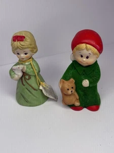 Vtg Pair of Vintage Jasco Christmas Bells  "Winter Wonderland" Collection Flock - Picture 1 of 3