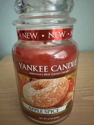 Yankee Candle Apple Spice Large Halloween Jar Candle Fall Autumn Scents - Image 1 of 2