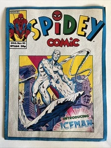 Spidey Comic Spider-Man Weekly #664 Marvel UK 1985 Introducing Iceman - Bild 1 von 11