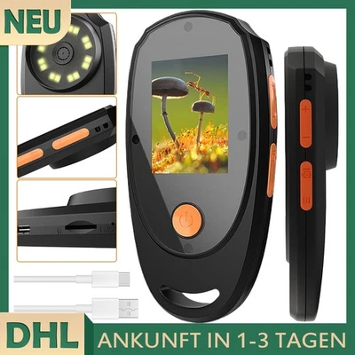 MARKENLOS 500x wiederaufladbares tragbares digitales HD-Handmikroskop mit 8 LEDs Geschenk