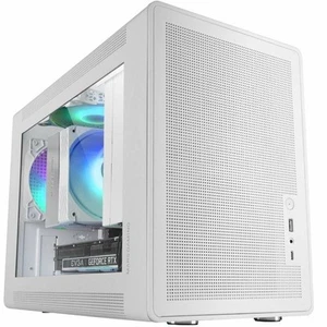 Cassa Minitorre Micro ATX / ITX Mars Gaming MCXPSW Bianco - Afbeelding 1 van 5