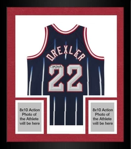 FRMD Clyde Drexler Houston Rockets Signed 1995-96 Mitchell & Ness Rep Jersey - Picture 1 of 5