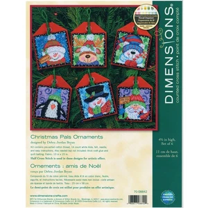 Dimensions Counted Cross Stitch Ornament Kit 6er Set - Christmas Pals Ornaments ( - Bild 1 von 2
