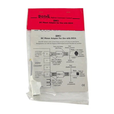 Digitrax DM-1 DC Motor Adapter for DCC DS54 & LocoNet Model Train Part Kit - Image 1 of 4