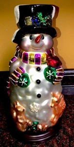 Pupazzo di neve soffiato vetro natalizio classico Thomas Pacconi Edt 30 anni - Foto 1 di 5