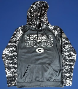 Men's Georgia Bulldogs Operation Hat Trick OHT Digital Camo L Pullover Hoodie - Picture 1 of 8