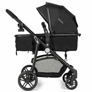 2 In 1 Useful Foldable Baby Stroller Kids Travel Infant Buggy Pushchair Black