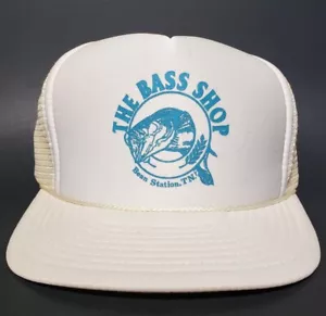 cappello berretto vintage the bass shop pesca snapback trucker maglia bianca schiuma - Foto 1 di 9