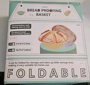 Silicone Sourdough Bread Proofing Baskets - Sourdough Starter Kit Green - Picture 1 of 2