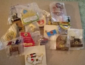 Lote #13 de 15 prendedores surtidos de Club de Leones Iowa, Pensilvania, Georgia, Japón, Oklahoma - Imagen 1 de 16