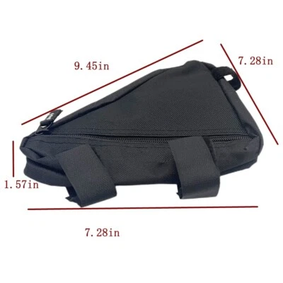Bicycle Triangle Bag Saddle Frame Adjustable Cycling Decor Pouch - Image 1 of 4