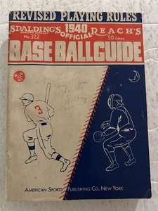 1940 SPALDING BASEBALL Guide New York YANKEES Joe DIMAGGIO Ted WILLIAMS Ty COBB - Picture 1 of 6