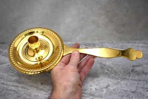 Vintage Bishop's Bugia Candle Holder, Candlestick, Gold Plated(CU640) chalice co - Picture 1 of 13