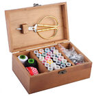 LT Multifunction Vintage Wooden Sewing Box Needle Thread Storage Case DIY 9221