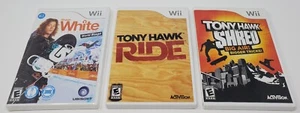 Wii Lot Shaun White Snowboarding (New) & Tony Hawk "Ride" & "Shred" VIDEO GAMES - Picture 1 of 4