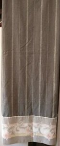 VTG CACHEREL TWIN FLAT PERCALE SHEET FLORAL STRIPE - Picture 1 of 6