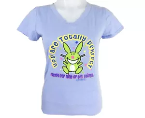 Camisa Happy Bunny Jim Benton Mujer Grande De Colección Camiseta Gráfica Y2K Eres Perfecta Usada en Excelente Condición - Imagen 1 de 3