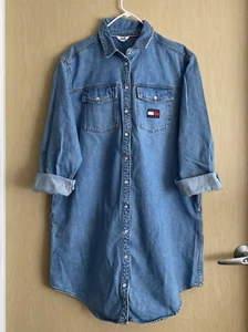 Abito Tommy Hilfiger Tommy Jeans sportivo logo denim taglia L - Foto 1 di 7