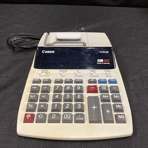 Cannon P170-DH Clock and Calendar Calculator 2 Color 12 Digits Printing Paper - Picture 1 of 12