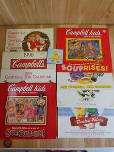 Lote de 8 calendarios de sopa Campbells de colección año olímpico 1984 hasta 2000 - Imagen 1 de 5