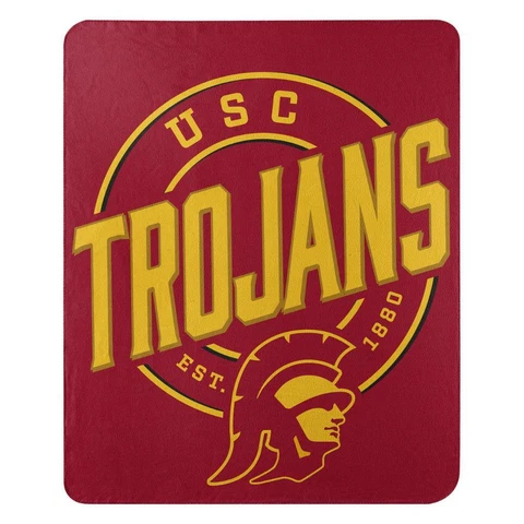 USC Trojans 50x60 Campaign Design Fleece Throw Blanket [NEW] NCAA Plush Cover