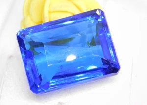 Zertifiziert 72 + ct AAA + einwandfrei zertifiziert brasilianisch strahlend geschnitten blau Topas lose - Bild 1 von 5