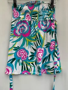 Papaya Strapless Multicoloured Cotton Top Size 8 Womens - Picture 1 of 5