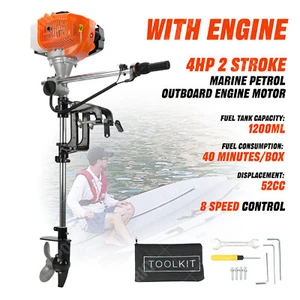 4HP 2 Stroke Marine Petrol Outboard Engine Motor Fishing Boat Kayak - Picture 1 of 16