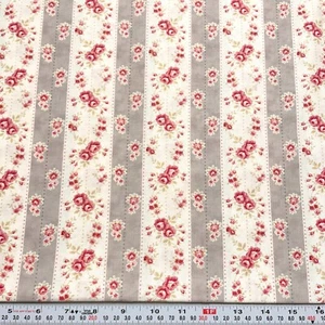 Poetry by 3 Sisters for Moda Striped Florals Cotton Fabric by the HALF YARD - Picture 1 of 2