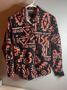vintage Frontier Series womens size M Aztec Southwestern Button Shirt - Picture 1 of 8