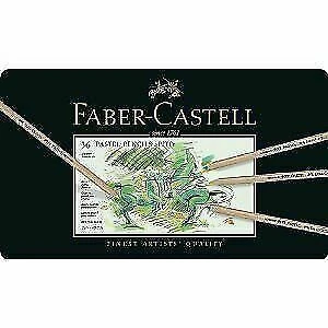 Faber-Castell Pitt Pastel Pencil Set of Assorted Colors in Convenient Storage Tin - 36