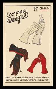 Vintage Ladies Gloves Sewing Pattern Size 6 Through to Size 8 - Picture 1 of 8