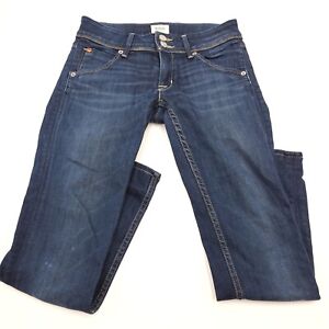 HUDSON JEANS Straight Leg Low Rise Med Wash Blue Denim Jeans Womens Size 25