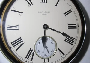 London Clock Co Quartz Wall Clock 33cm ⌀ Second Hand Sub Dial Roman numerals - Picture 1 of 3