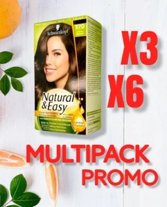 Natural & Easy "570 Castano chiaro" Colorazione permanente MULTIPACK - Foto 1 di 3