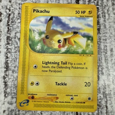 2002 Pokemon, Expedition, #124/165 Pikachu, Common - Image 1 of 2