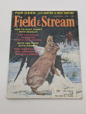 1966 Field & Stream magazine November issue Rabbit Hunting Cover - Image 1 of 4