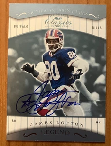 BUFFALO BILLS: 2001 Donruss Classics #151 ¡Autógrafo certificado por James Lofton! - Imagen 1 de 1