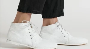 Rundholz Painted Fabric White Boots Size 37 - Picture 1 of 11