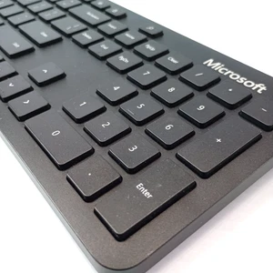Microsoft Bluetooth Keyboard Model 1898 Black Wireless Tested (QSZ-00001) - Picture 1 of 11