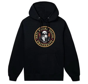 Anti Social Social Club Herren Hoodie schwarz Lurkin University Gr. XL neu mit Etikett - Bild 1 von 2