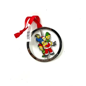 2 UNIVERSAL STUDIOS LOS SIMPSON HOMER SANTA SPINNER ADORNO DE METAL - Imagen 1 de 3
