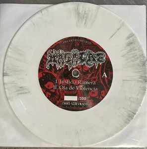 MASACRE -JUSTICIA RAMERA- MEXICAN 7¨ EP, PAPER SLEEVE, WHITE WAX, DEATH METAL - Picture 1 of 4