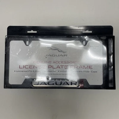 Jaguar OEM license plate cover part number 02C2 a 1175 black powder coat - Image 1 of 4