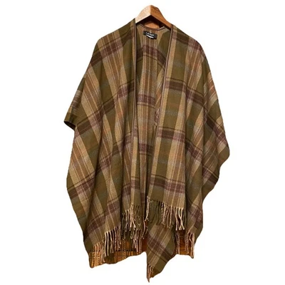 Chal Ralph Lauren Ruana Talla Única Mezcla de Lana Acogedor Cottage Cuadros Flecos sku 763 Foto 1 de 4